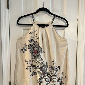 ANTHROPOLOGIE $150 Floreat Tulipan Floral Dress Size 2 Silk Cotton Rayon